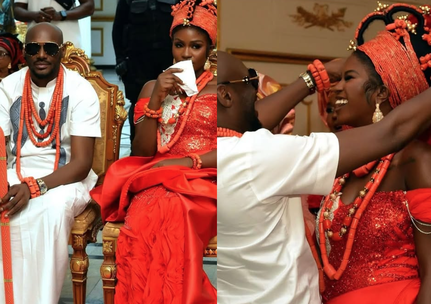 Baby on the Way – Fans React as Beautiful Photos of 2Baba’s Wedding to Natasha Surfaces