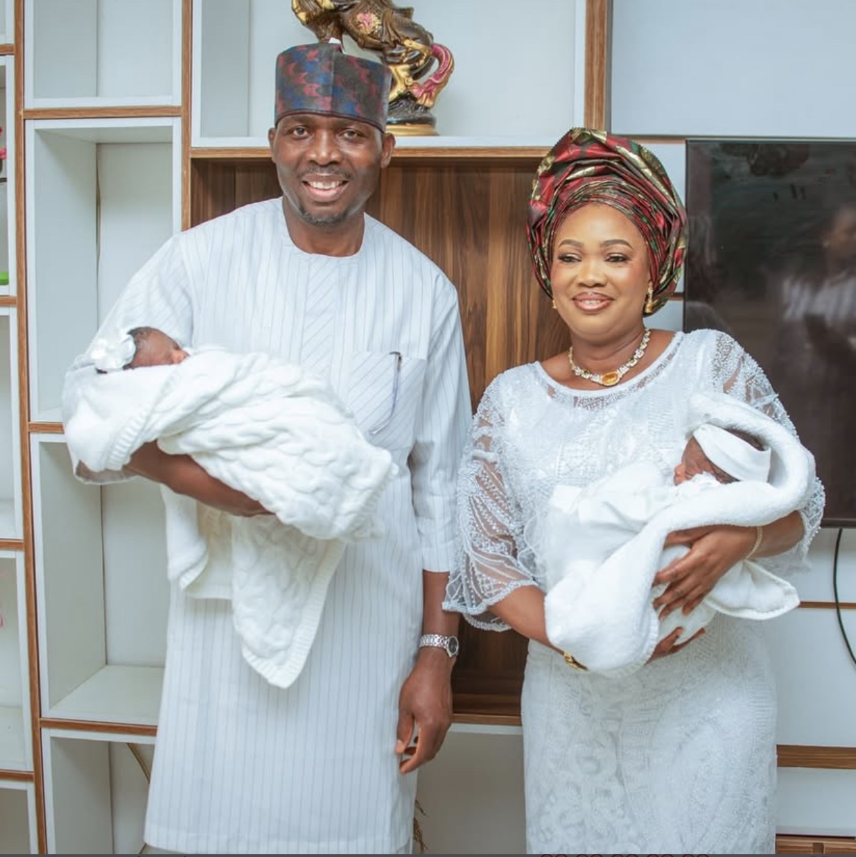 Nollywood Actress Mercy Ebosele and Husband Welcome Twins (Photos)