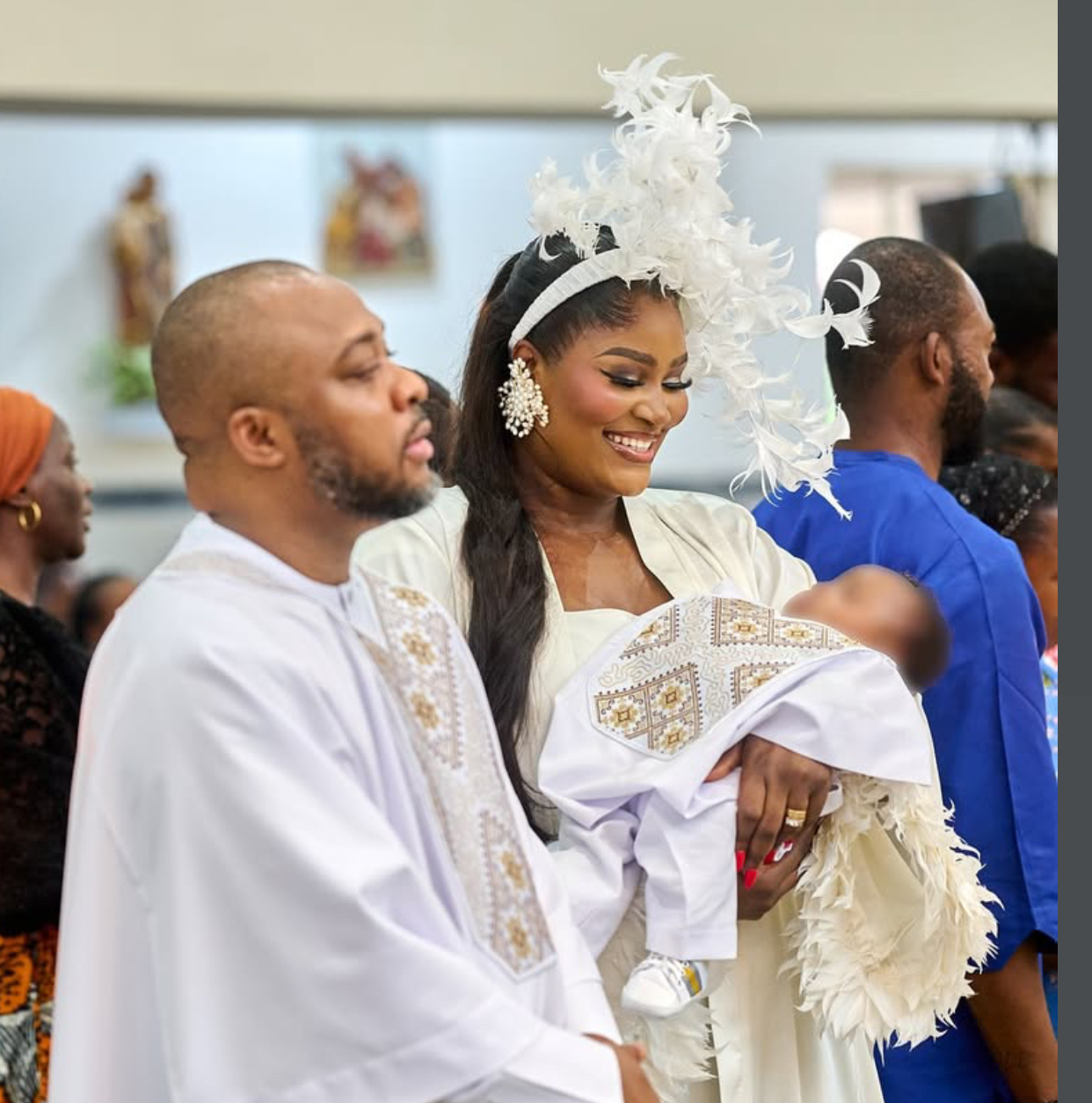 Nollywood Actress Chizzy Alichi Celebrates Baby Kene’s Baptism with Heartwarming Photos