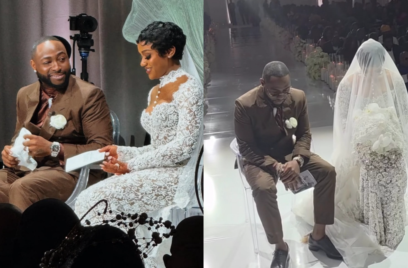 You Saw The Me The World Doesn’t See And Still Choose Me – Davido tells Chioma during Wedding vows