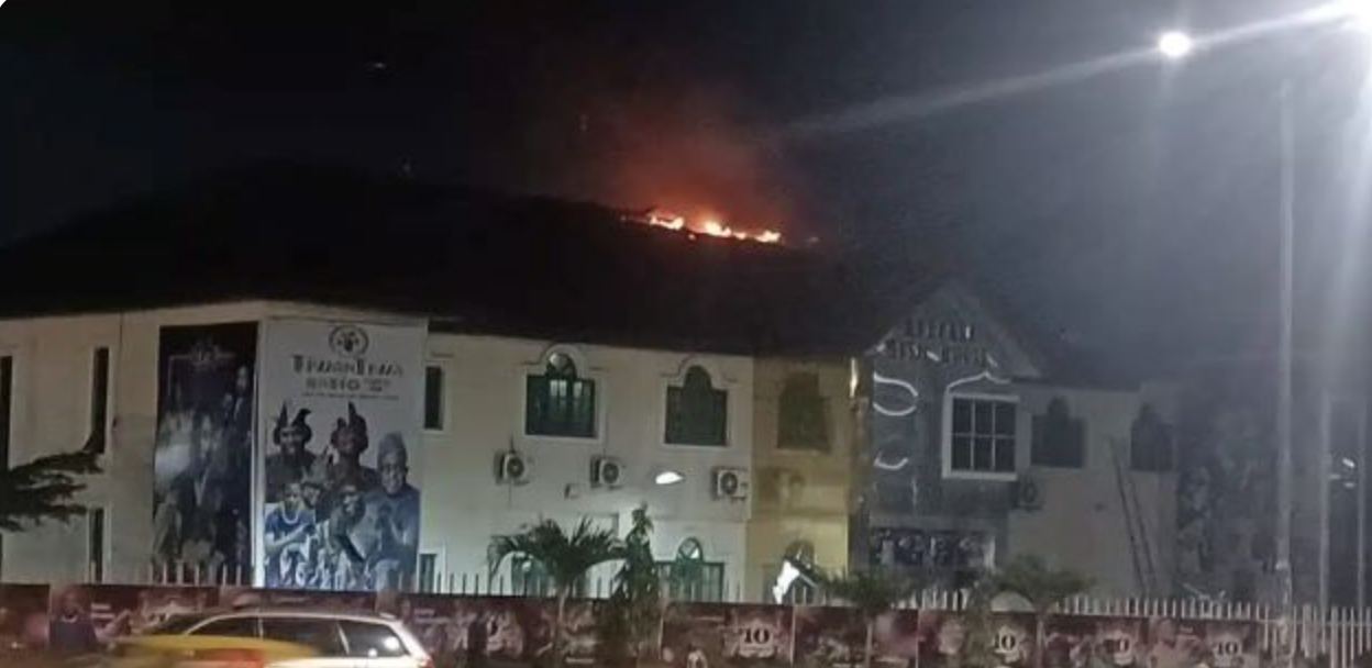 Massive Fire Wrecks Yinka Ayefele’s Fresh FM [Video]