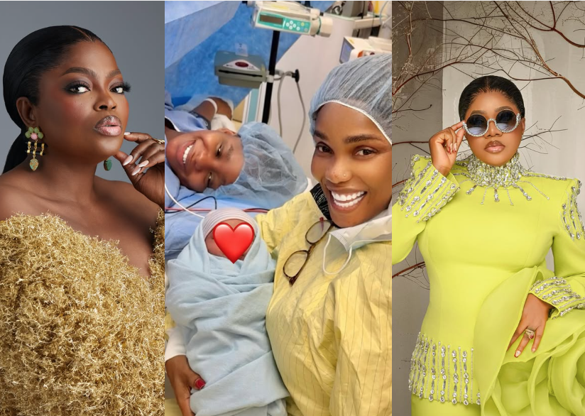 Funke Akindele, Toyin Abraham React as Iyabo Ojo Becomes Grandmother