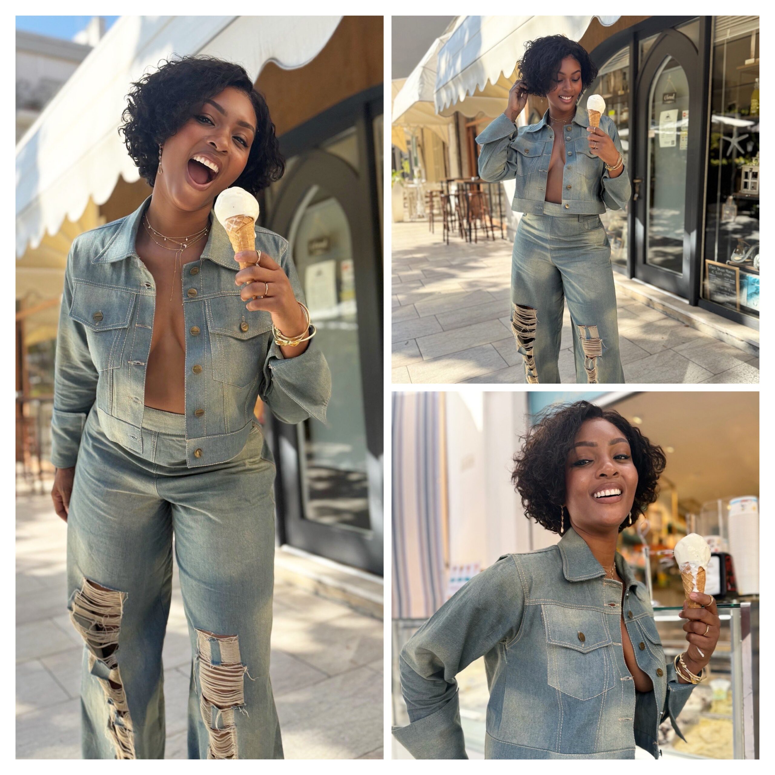 ‘An Ice Cream Licking an Ice Cream Cone’- Netizens Drool as Actress Osas Ighodaro Exposes Cleavage In New Photos (See Pictures)