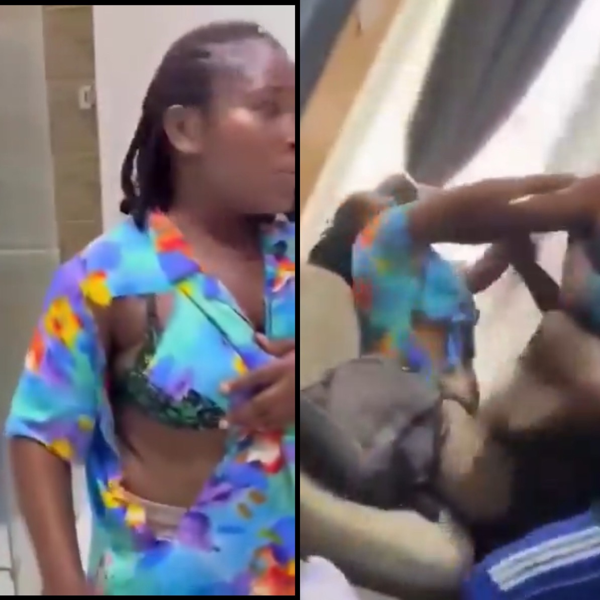 Netizens Lash Out As Male Nollywood Producer Pounces on Female Crew Member During Movie Shoot