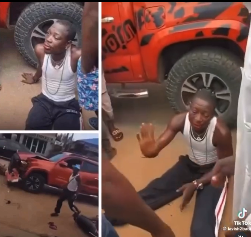 Popular TikTok Star DJ Chicken Beaten Mercilessly After Crashing into Two Motorcycles With His Vehicle