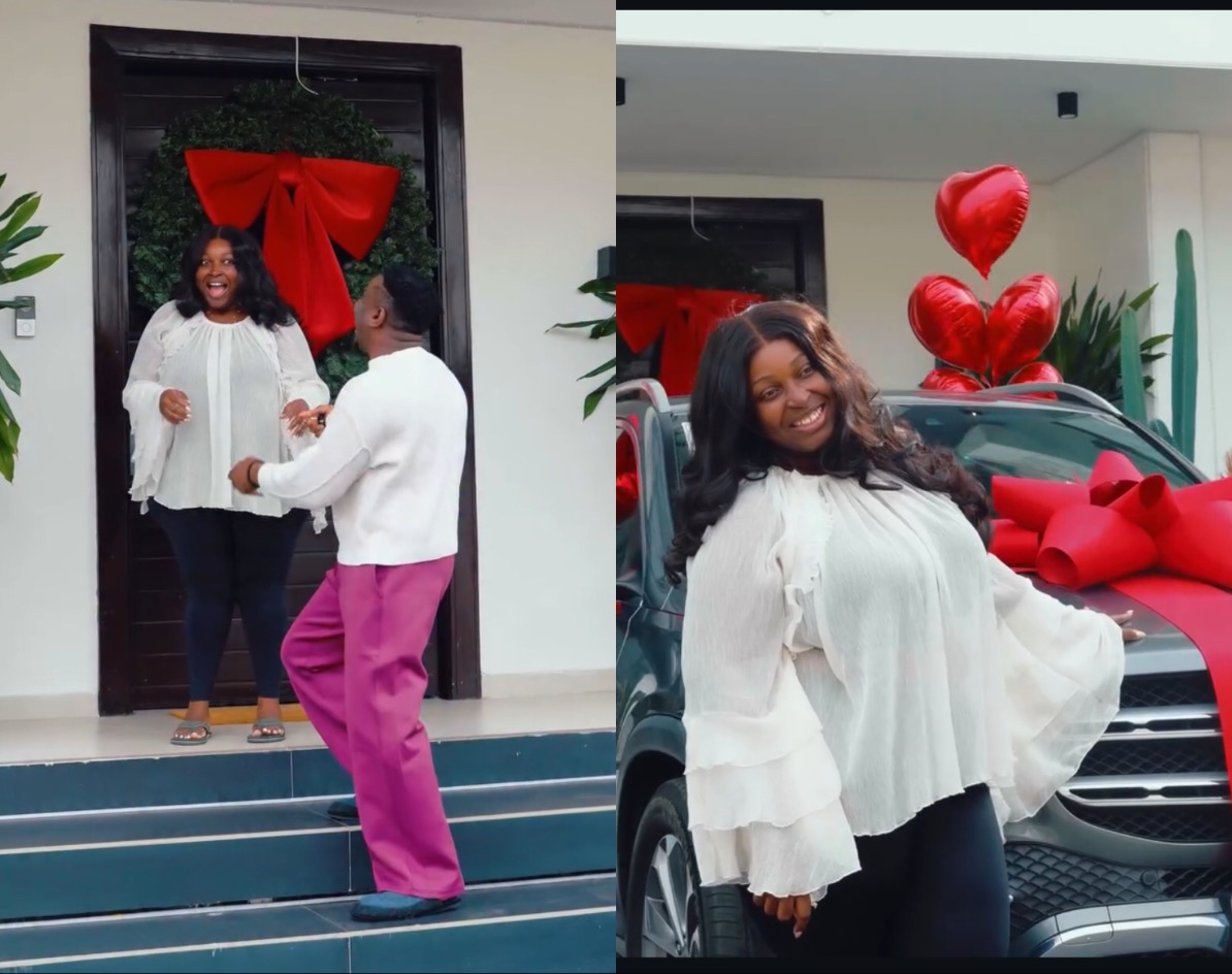 Gospel Singer Victor Thompson Surprises Wife Henrietta with Brand-New Mercedes-Benz SUV as Push Gift