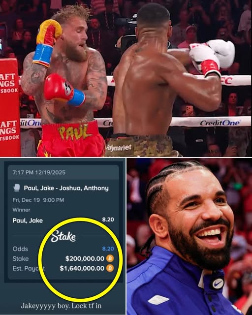 Drake Loses $200k Bet on Jake Paul to Beat Anthony Joshua