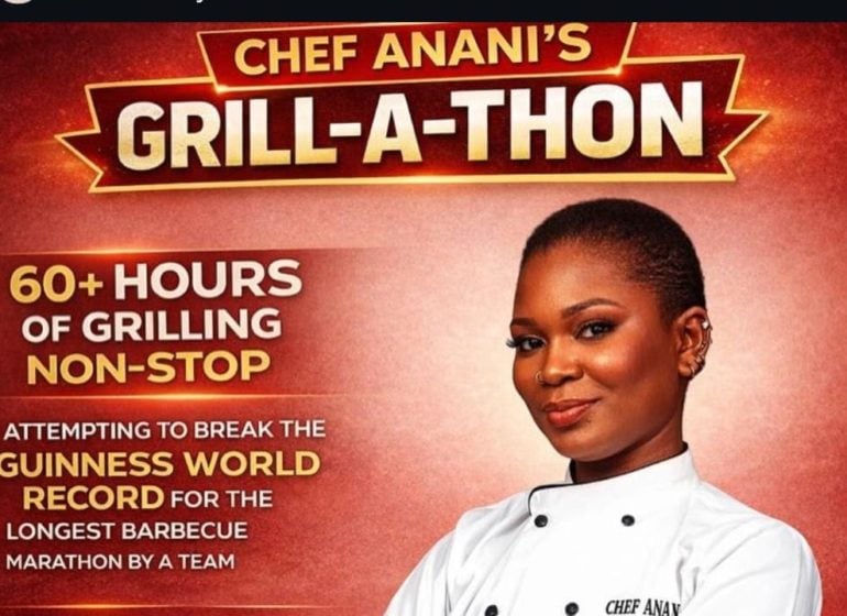 GRILL-A-THON: Nigerian Chef Anani Sets To Break Guinness Record with 60-Hour Grilling Marathon