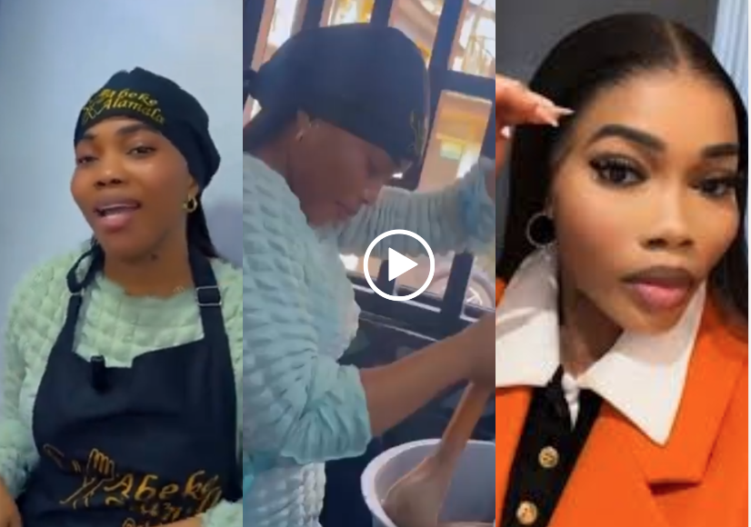 Popular Nollywood Actress, Adeeyo Turns Amala Seller In Lagos [PHOTOS]