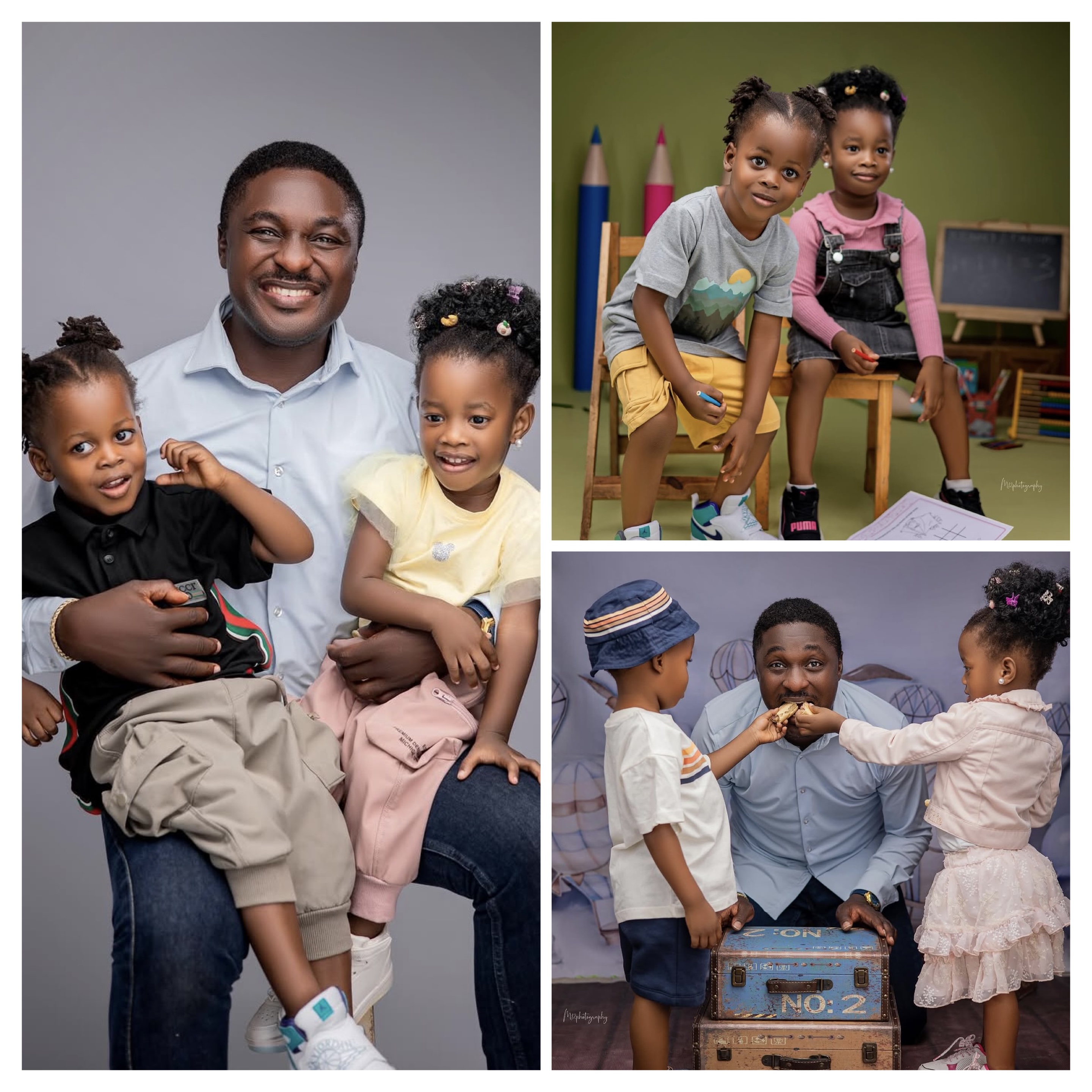 I’ve Started Eating the Fruit of My Labour- Adeniyi Johnson Says as he Shares Adorable Photos with his Twins