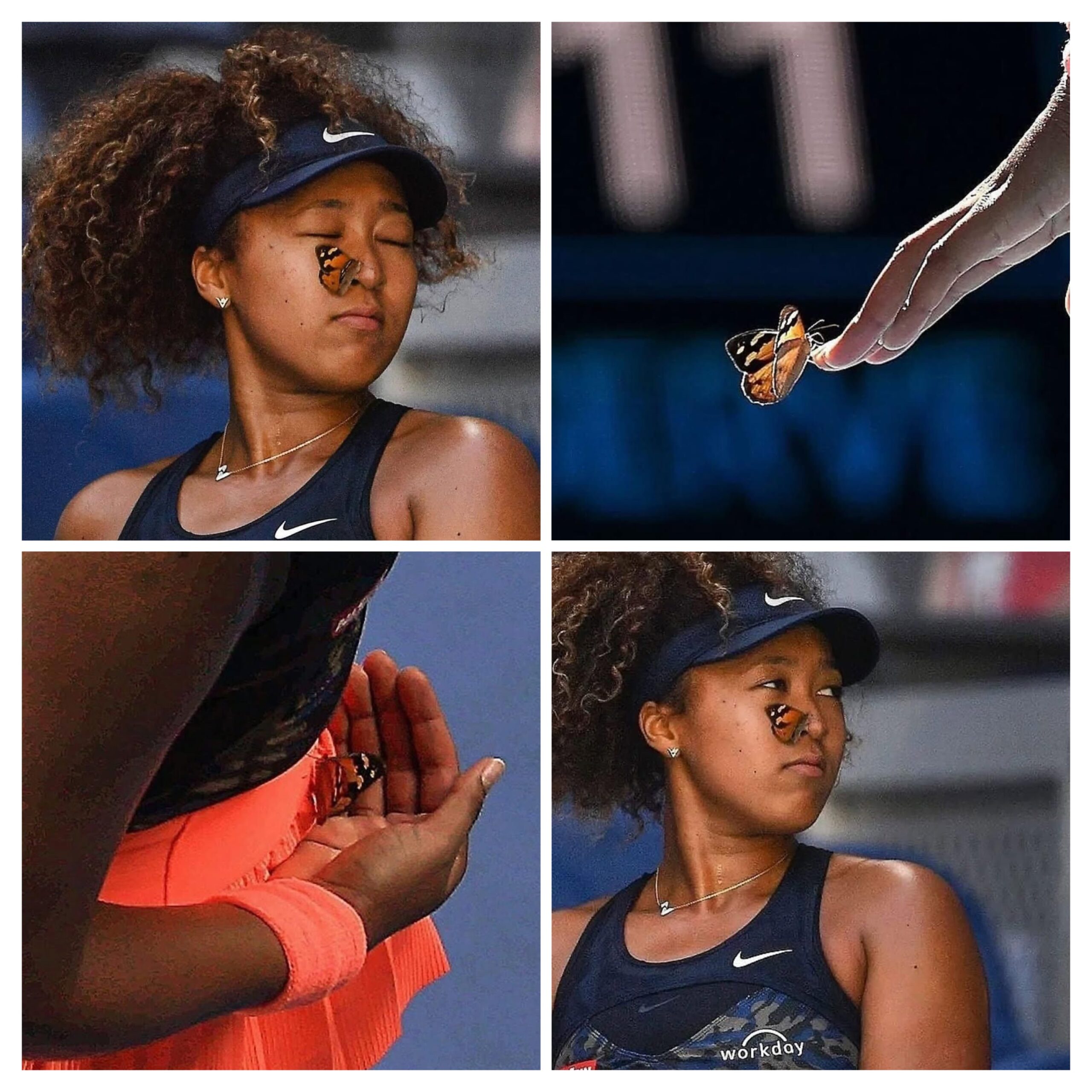 The Butterfly on Naomi Osaka’s Face (Photo Story)