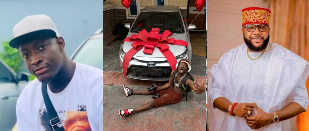 Emoney Reacts as Carter Efe Destroys New Car Gift During Livestream With Peller