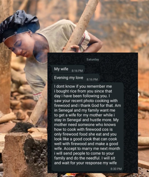 Nigerian Man Seeks Prospective Wife Who Can Only Cook With “Firewood” Because of Mother
