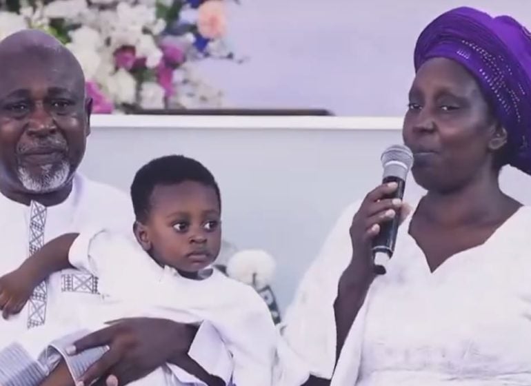Nigerian Couple Shed Tears as They Welcome First Child after 30 Years