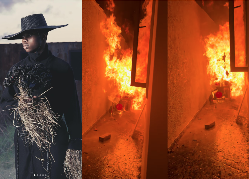 VIDEO: Fire Guts Peller’s Multi-million Naira Mansion