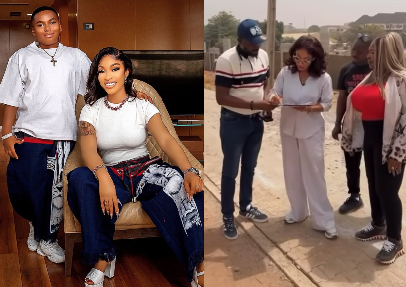 Tonto Dikeh Gifts 10-Year-Old Son 350M Semi Detached Duplex [Video)