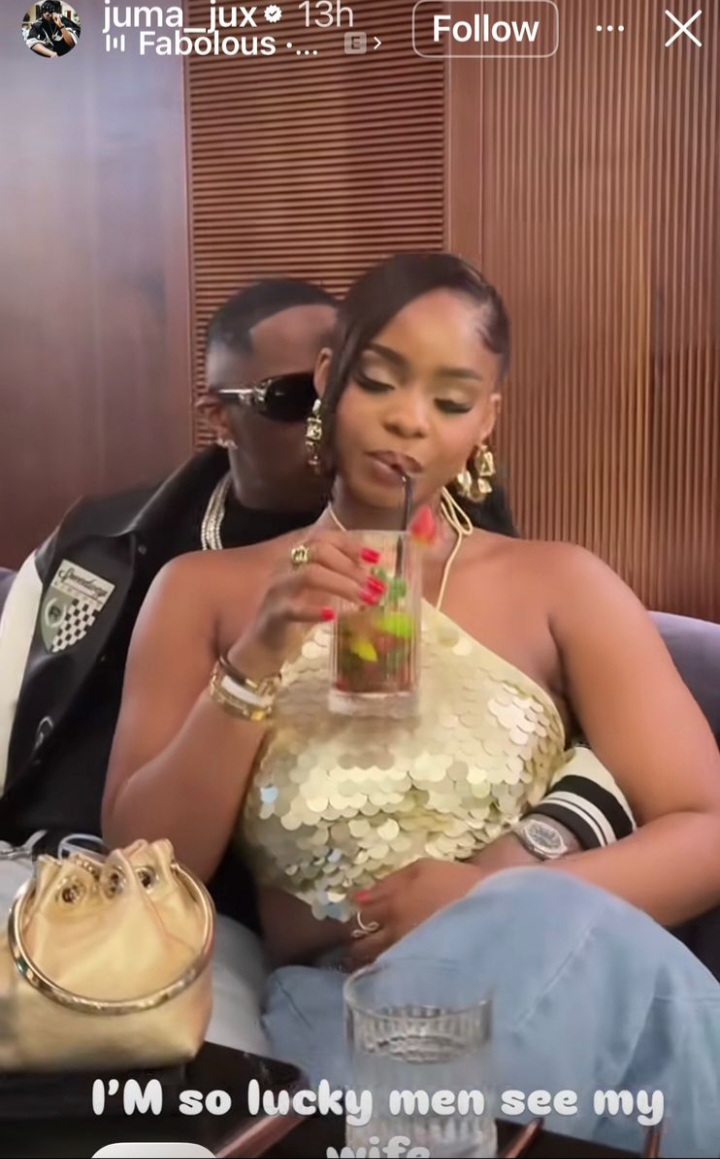 ‘I’m So Lucky’— Juma Jux Gushes Over Wife Priscilla Ojo During Romantic Dubai Vacation