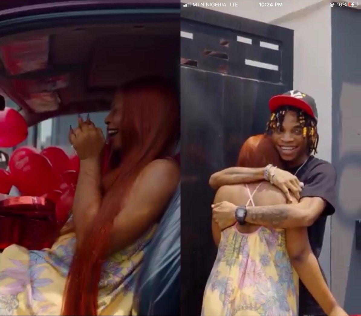 Nigerian Singer Rybeena Gifts Wife, Kid Baby Luxurious Car As Birthday Gift