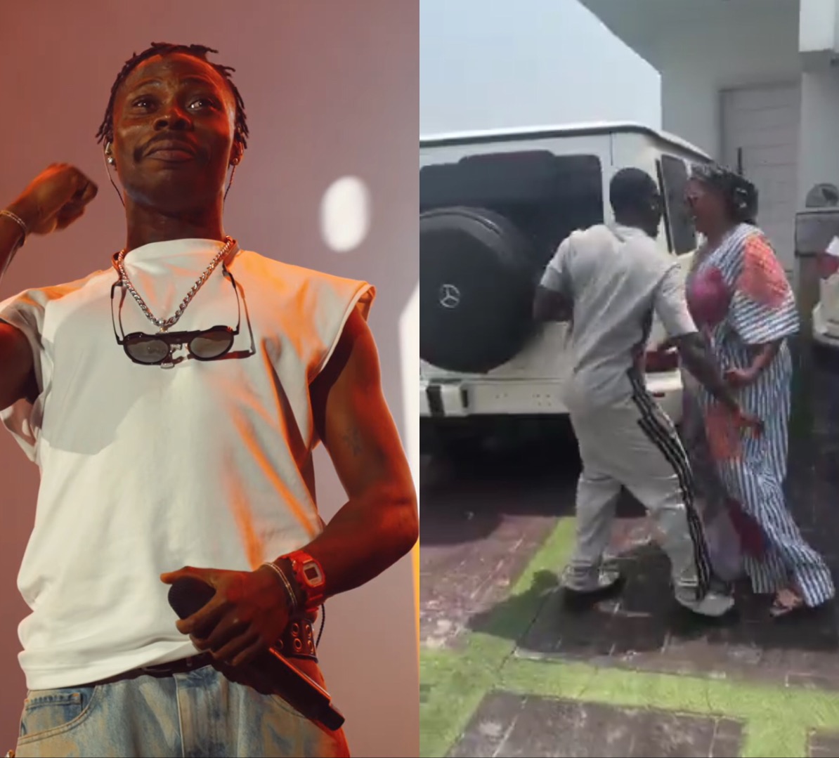 Singer Asake Gifts Mum Multi-Million Naira G-Wagon