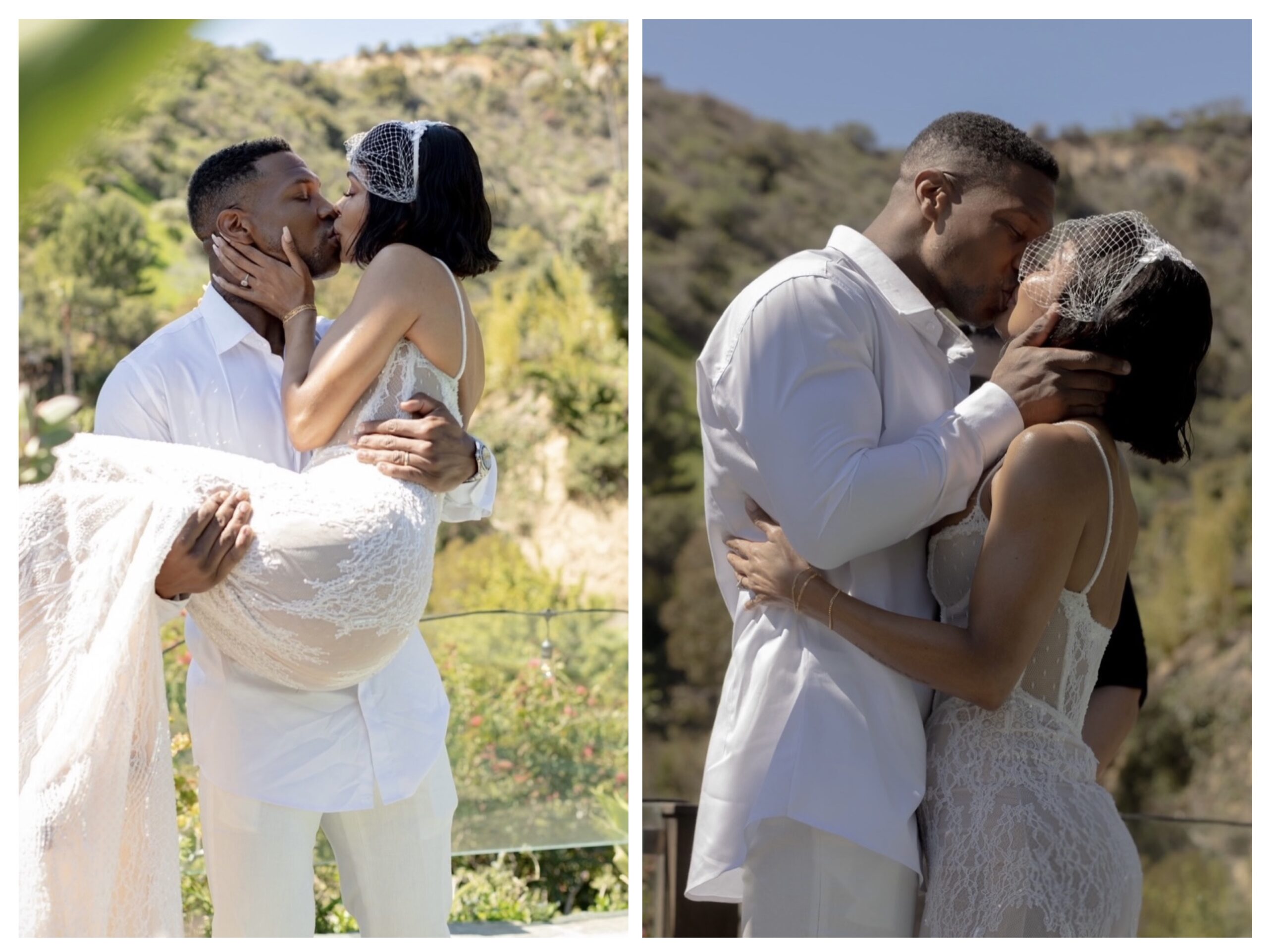 Celebrity Couple: Meagan Good, Jonathan Majors Celebrate 1st Wedding Anniversary