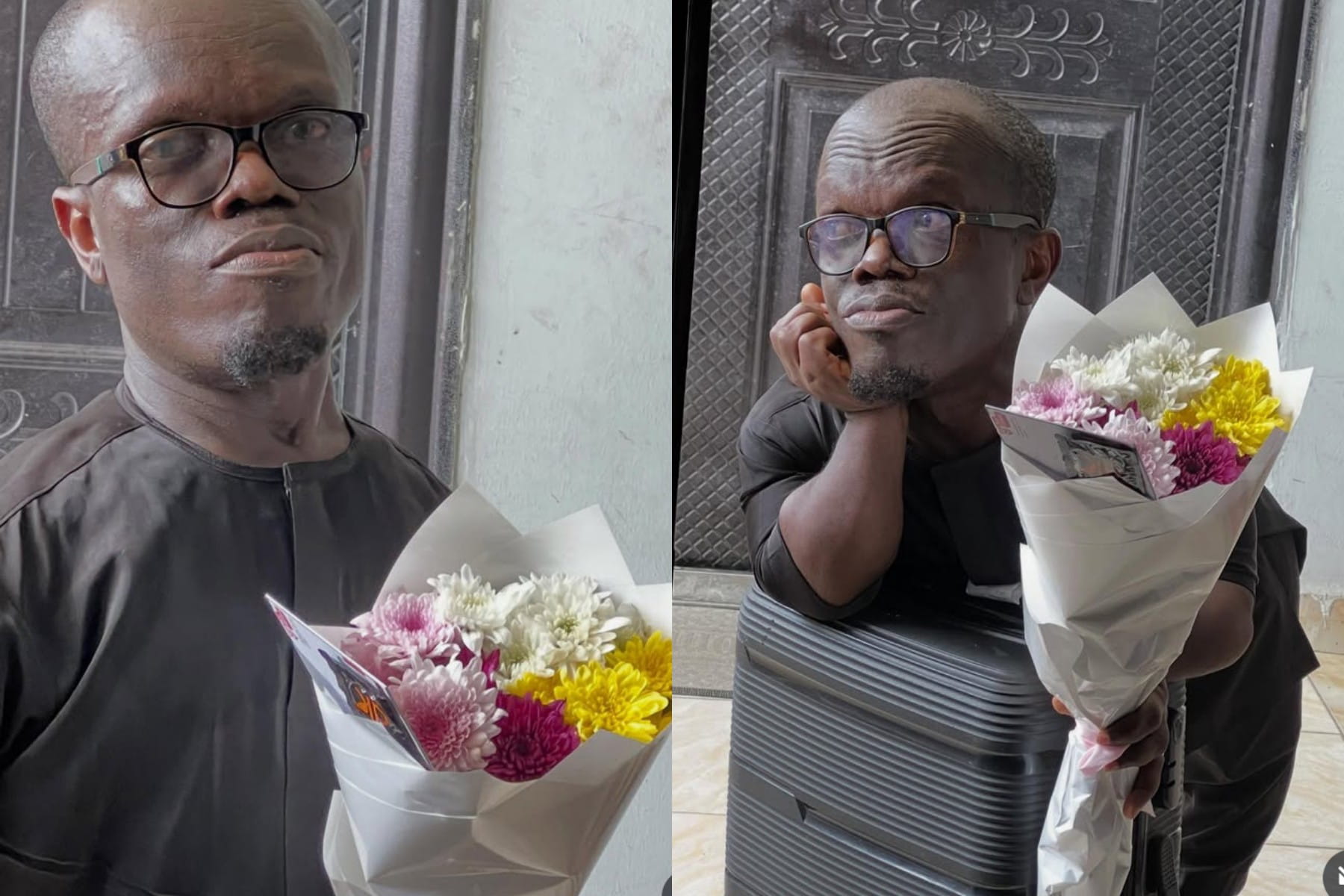 Diminutive Entertainer Nkubi Finally Gifts Wife Flowers, Composes Romantic Note