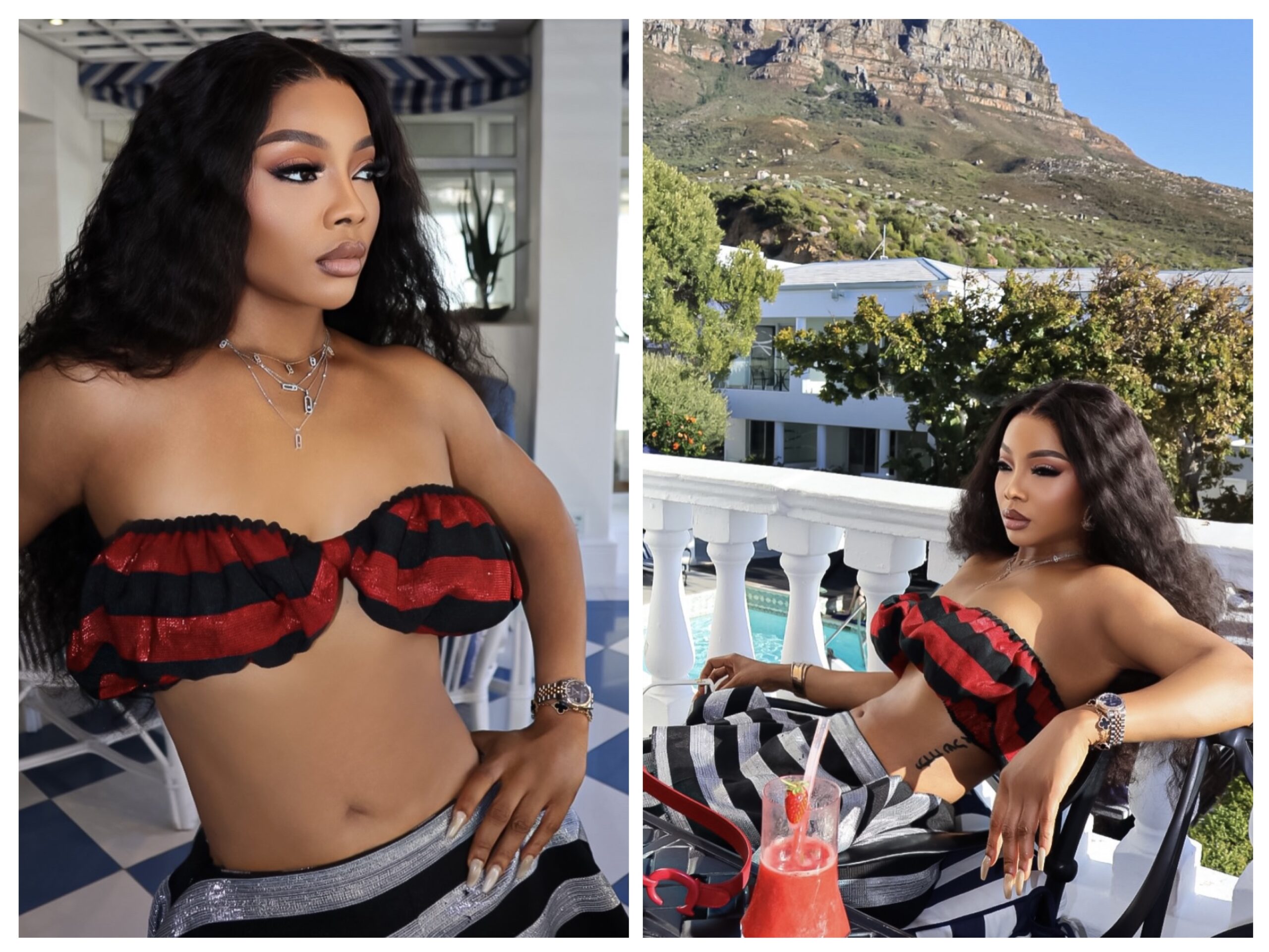 Toke Makinwa Flaunts Abs as She Enjoys Holiday in Cape Town (PHOTOS)