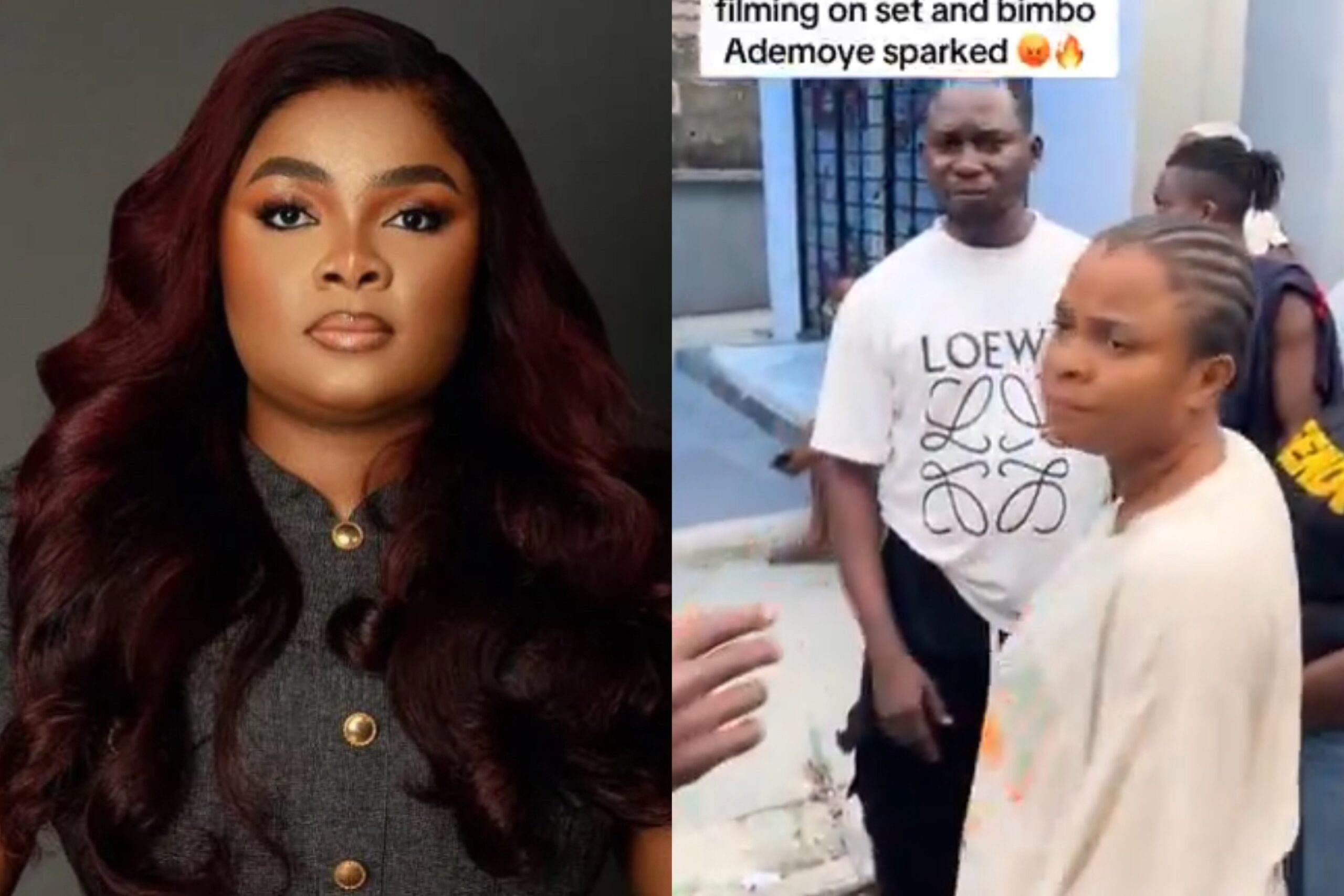 Netizens Divided as Thugs Allegedly Disrupt Bimbo Ademoye’s Movie Set