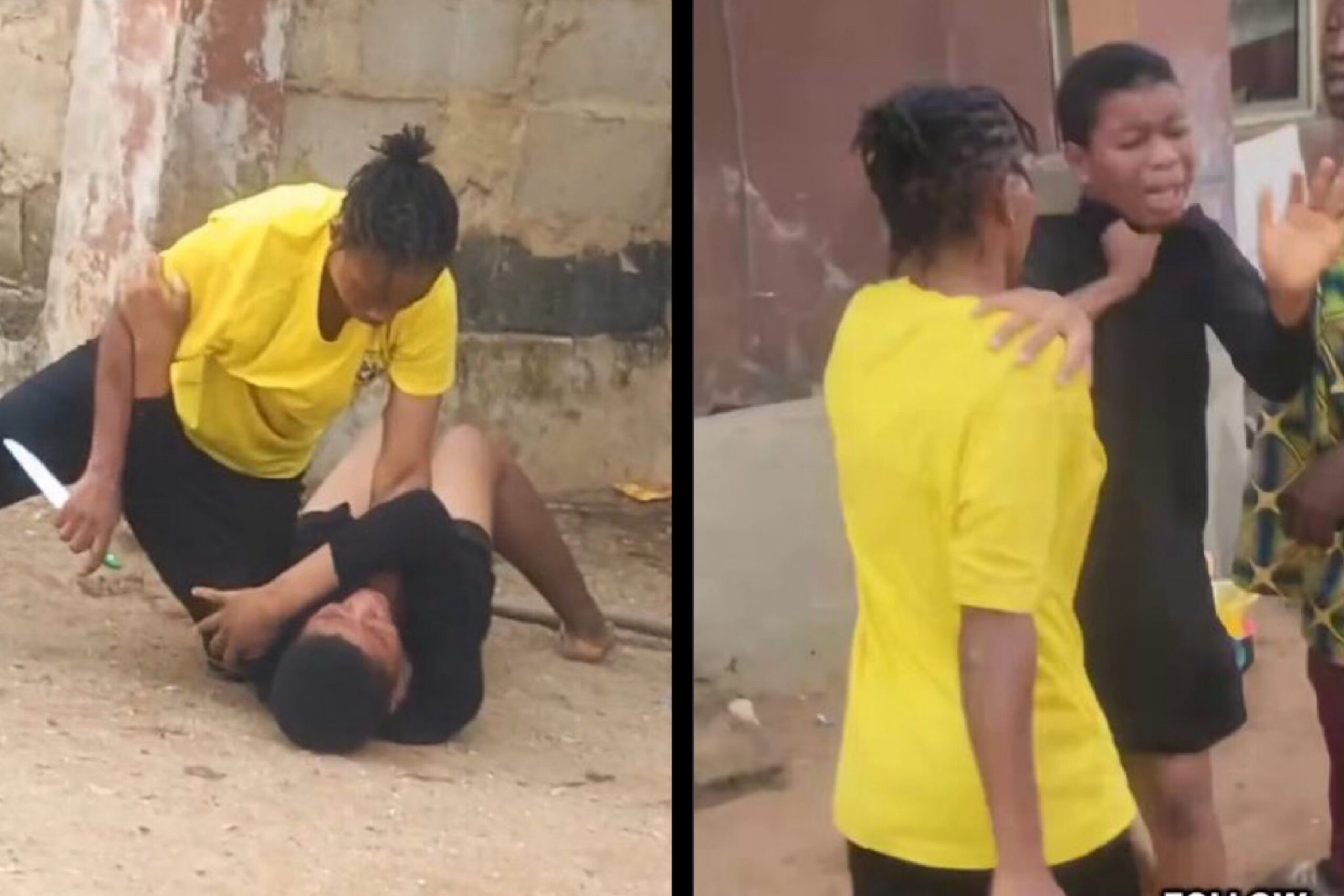 Netizens Fume After Video Of a Mother Trying to Slaughter 15 Year Old Daughter Goes Viral