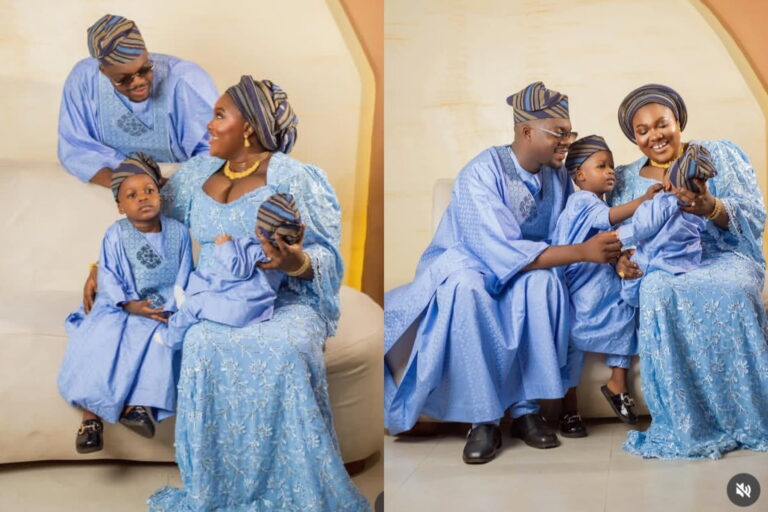 Cute Abiola Celebrates 5th Wedding Anniversary With Adorable Family Photos