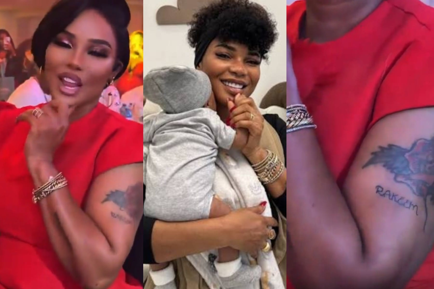 Rakeem: Actress Iyabo Ojo Tattoos Grandson’s Name on her Arm (VIDEO)