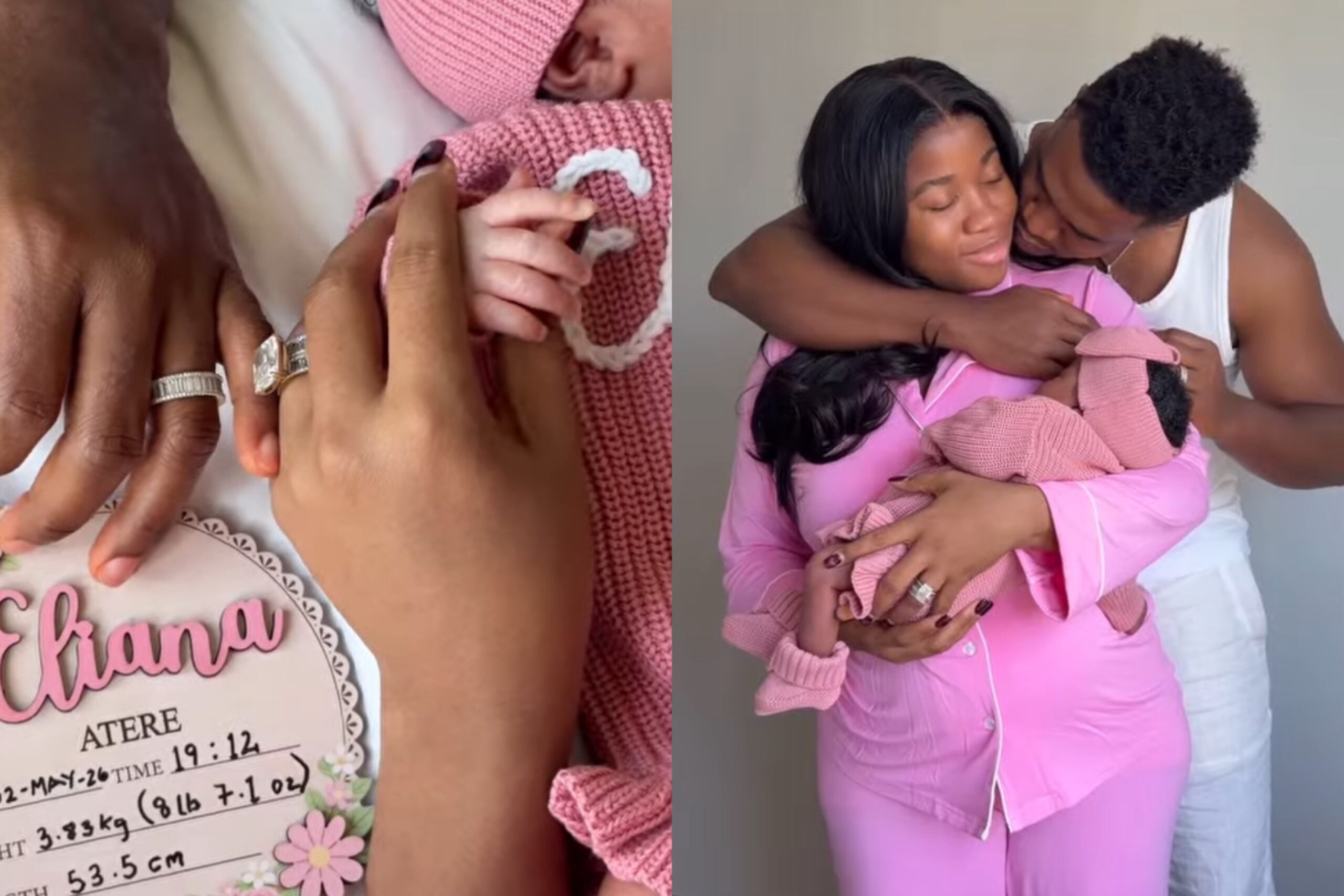‘She’s Here’– Veekee James Announces Arrival of Daughter (Photos)