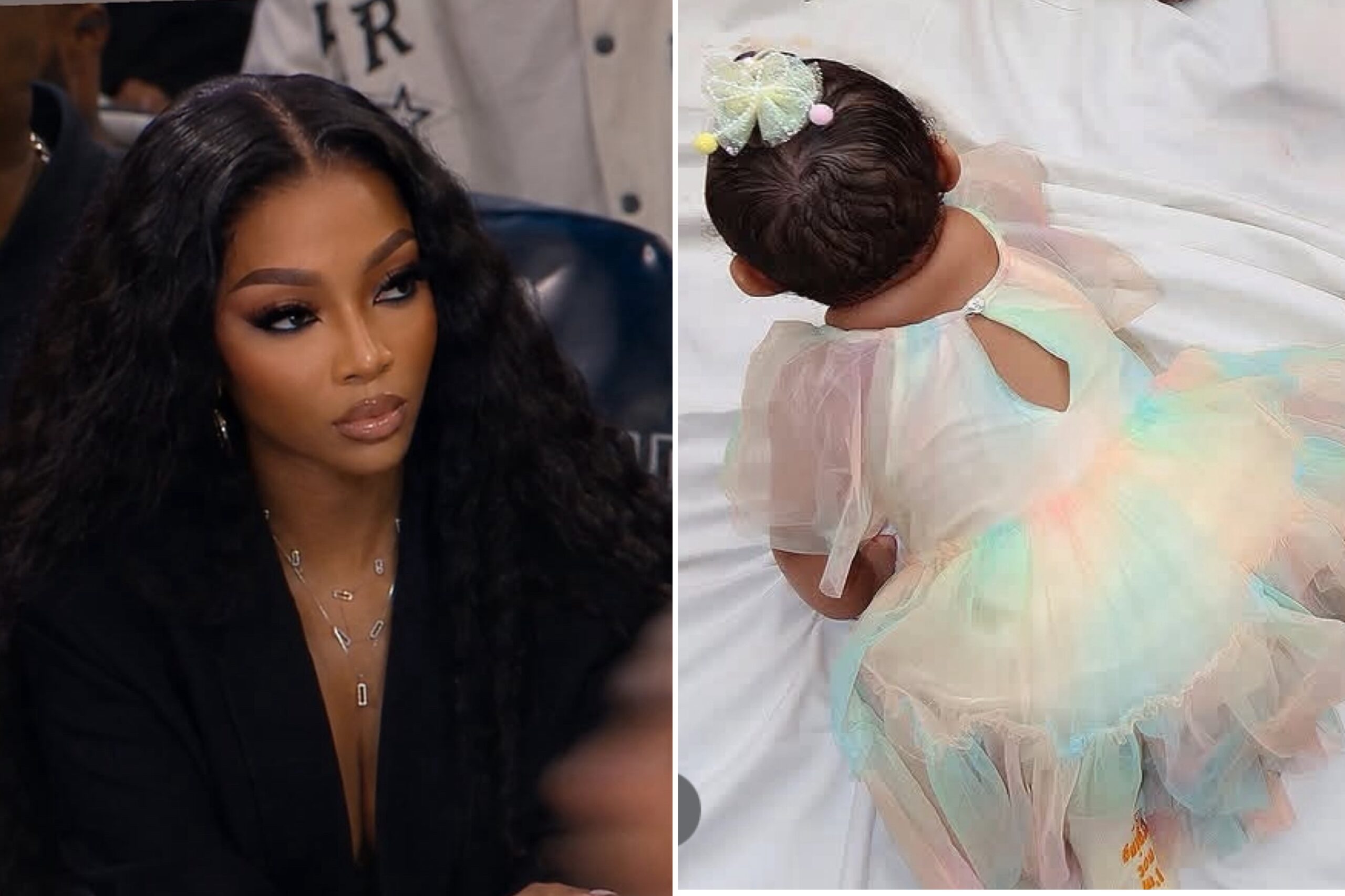 Toke Makinwa’s Mixed Race Baby Causes Stir on Social Media