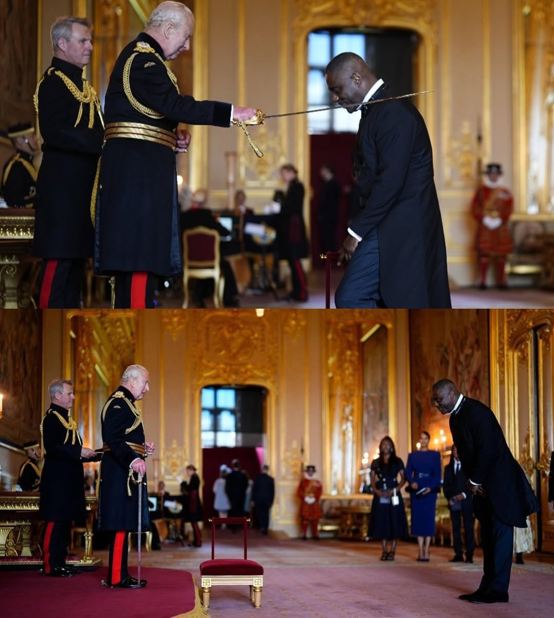 PHOTOS: Actor Idris Elba Knighted by King Charles for Anti-Knife Crime Work