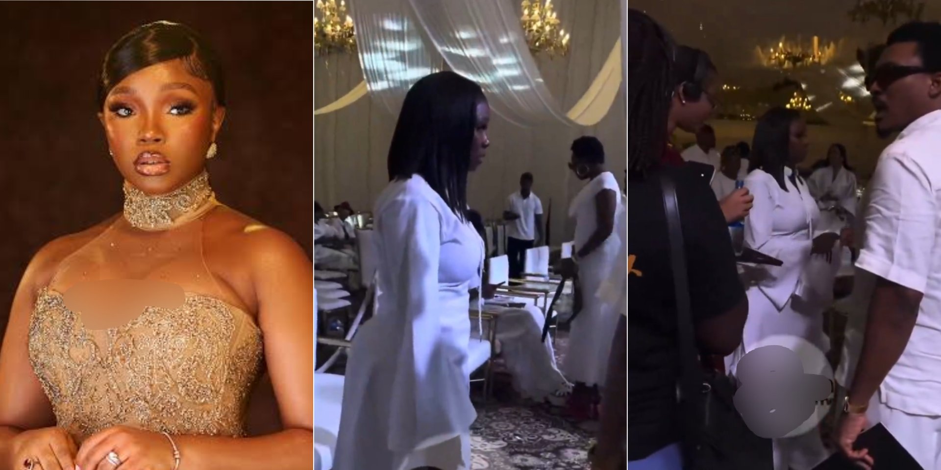 ​Drama at Alexx Ekubo’s Service of Songs as Bam Bam’s Phone Reportedly Stolen
