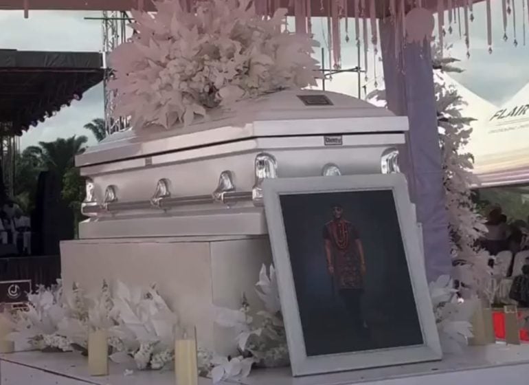 VIDEO: Tears as Nollywood Actor, Alex Ekubo is Laid To Rest