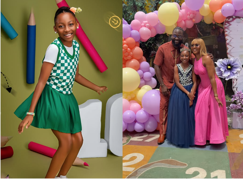 Gbenro Ajibade Reunites with Osas Ighodaro For Daughter’s 10th Birthday
