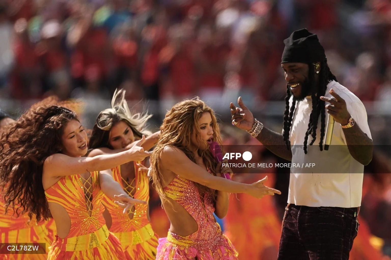 PHOTOS: Burna Boy, Shakira thrill Audience at first-ever World Cup Final Halftime Show