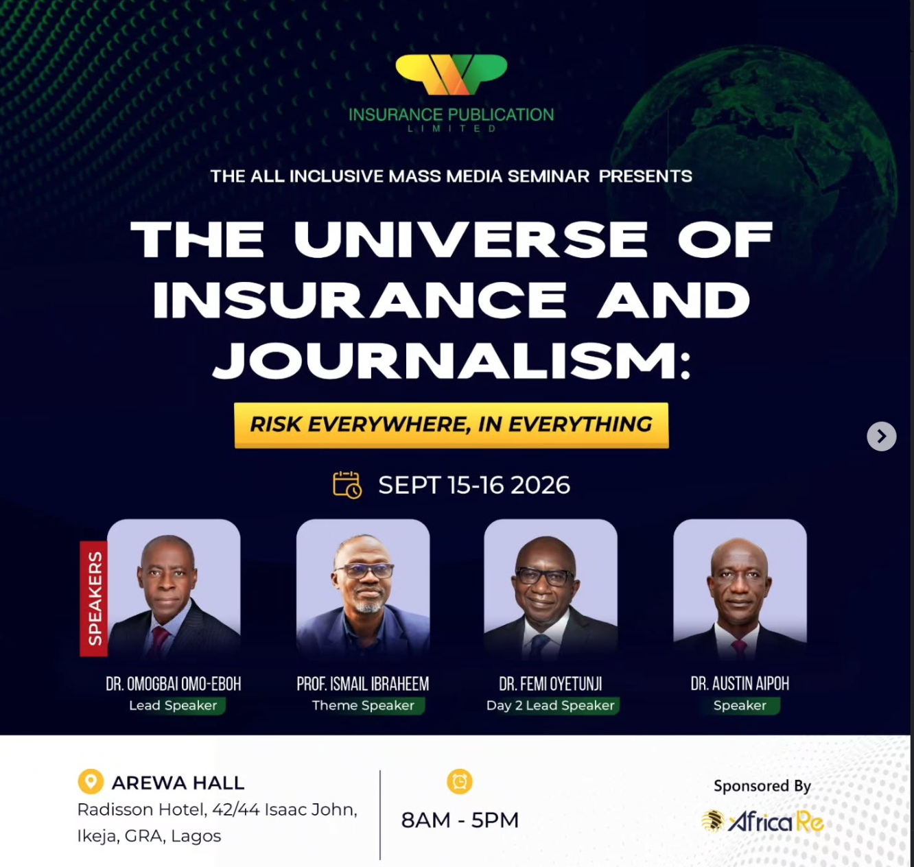 Internet Lights Up as Africa Re Backed 2-day Journalism Workshop Kicks Off